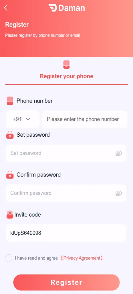Daman Games Registration Steps